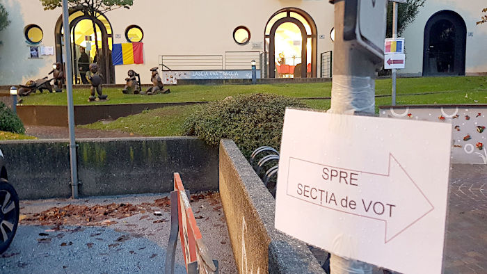 A polling station in Trentino